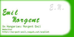 emil morgent business card